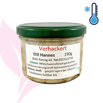 Verhackert im Glas